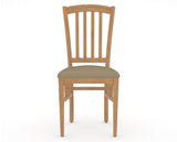 Canadel Dining Chair 0048 in XY Faux Leather and 20 Caramel Washed, front view