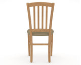 Canadel Dining Chair 0048 in XY Faux Leather and 20 Caramel Washed, back view