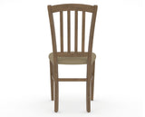 Canadel Dining Chair 0048 in XY Faux Leather and 25 Pecan Washed, back view