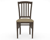 Canadel Dining Chair 0048 in XY Faux Leather and 29 Hazelnut Washed, front view