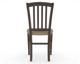 Canadel Dining Chair 0048 in XY Faux Leather and 29 Hazelnut Washed, back view