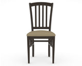Canadel Dining Chair 0048 in XY Faux Leather and 59 Davy's Grey, front view