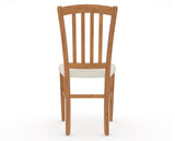 Canadel Dining Chair 0048 in YJ Faux Leather and 01 Honey Washed, back view