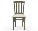 Canadel Dining Chair 0048 in YJ Faux Leather and 08 Shadow, front view