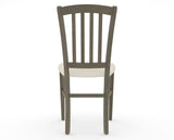 Canadel Dining Chair 0048 in YJ Faux Leather and 08 Shadow, back view
