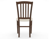 Canadel Dining Chair 0048 in YJ Faux Leather and 19 Cognac Washed, back view