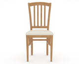 Canadel Dining Chair 0048 in YJ Faux Leather and 20 Caramel Washed, front view