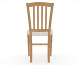 Canadel Dining Chair 0048 in YJ Faux Leather and 20 Caramel Washed, back view
