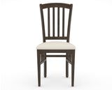 Canadel Dining Chair 0048 in YJ Faux Leather and 29 Hazelnut Washed, front view