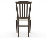 Canadel Dining Chair 0048 in YJ Faux Leather and 29 Hazelnut Washed, back view