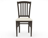 Canadel Dining Chair 0048 in YJ Faux Leather and 59 Davy's Grey, front view