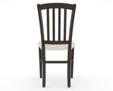 Canadel Dining Chair 0048 in YJ Faux Leather and 59 Davy's Grey, back view