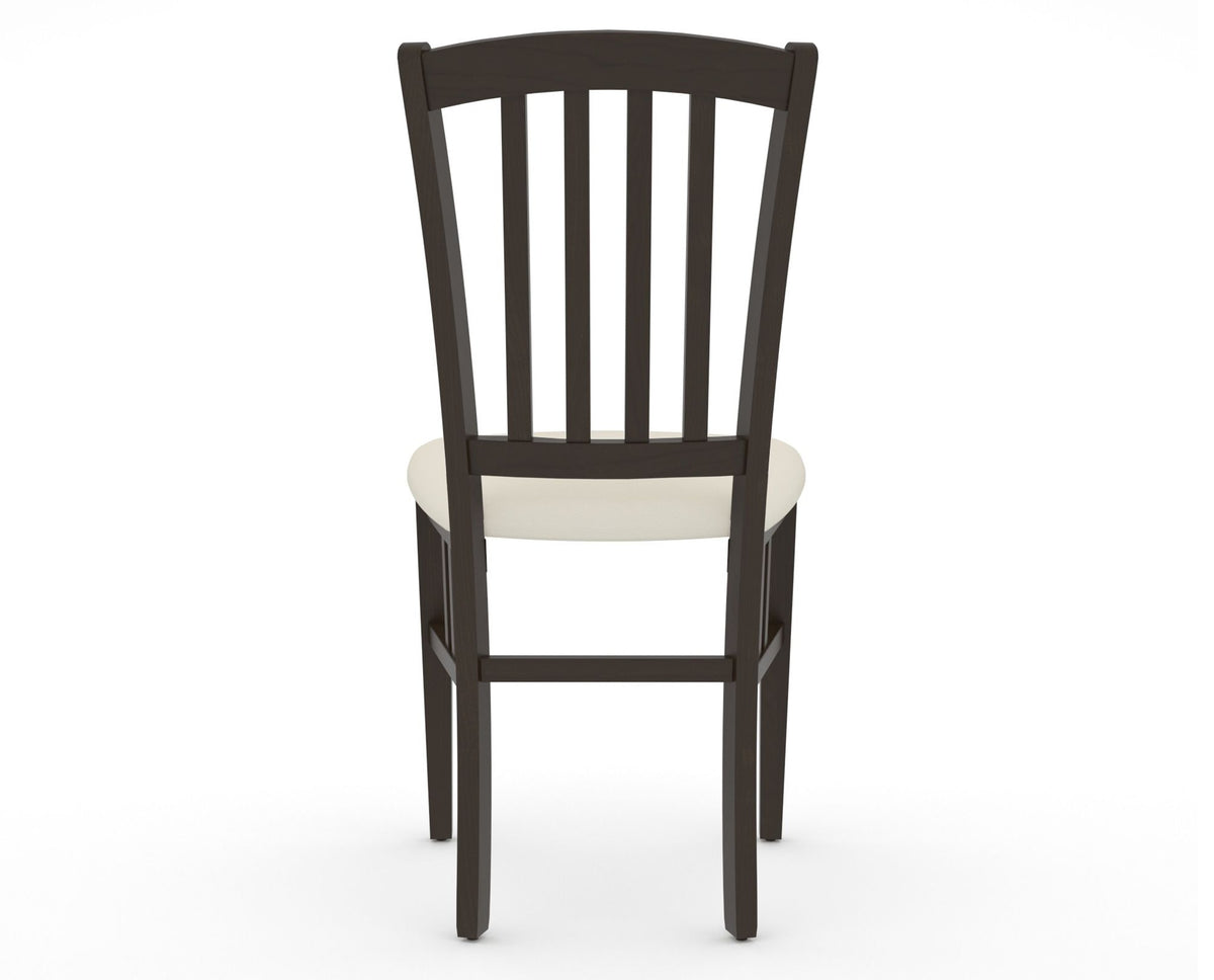 Canadel Dining Chair 0048 in YJ Faux Leather and 59 Davy's Grey, back view