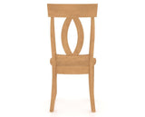 Canadel Eye Dining Chair in Caramel Washed, back view