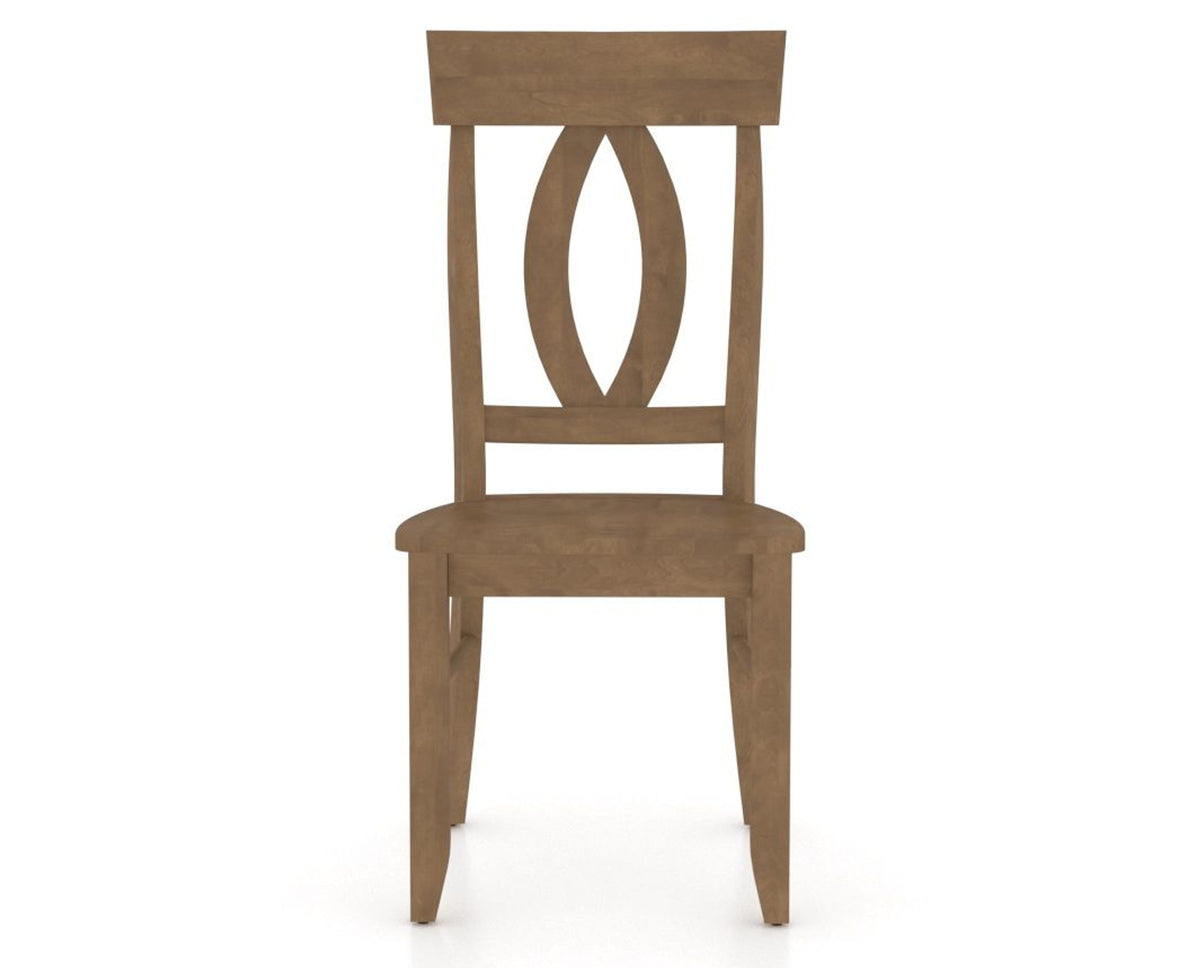 Canadel Eye Dining Chair in Pecan Washed, front view
