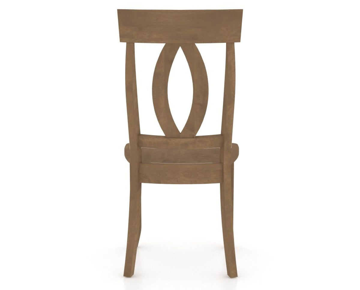 Canadel Eye Dining Chair in Pecan Washed, back view