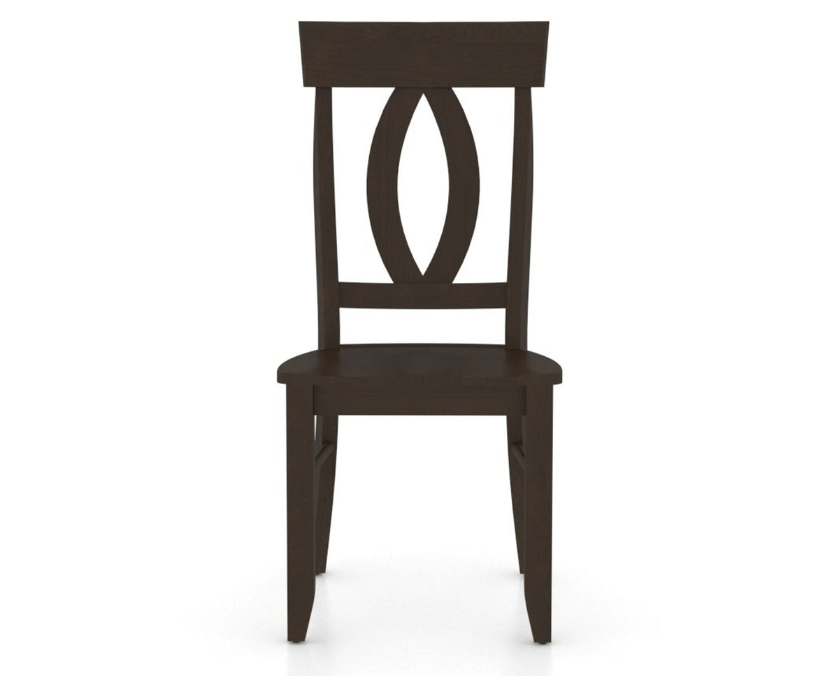 Canadel Eye Dining Chair in Davy's Grey, front view