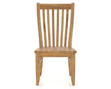 Canadel Champlain Dining Chair 0119 in Wood Seat and 01 Honey Washed, front view