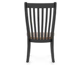 Canadel Champlain Dining Chair 0119 in Black & Oak Washed, back view