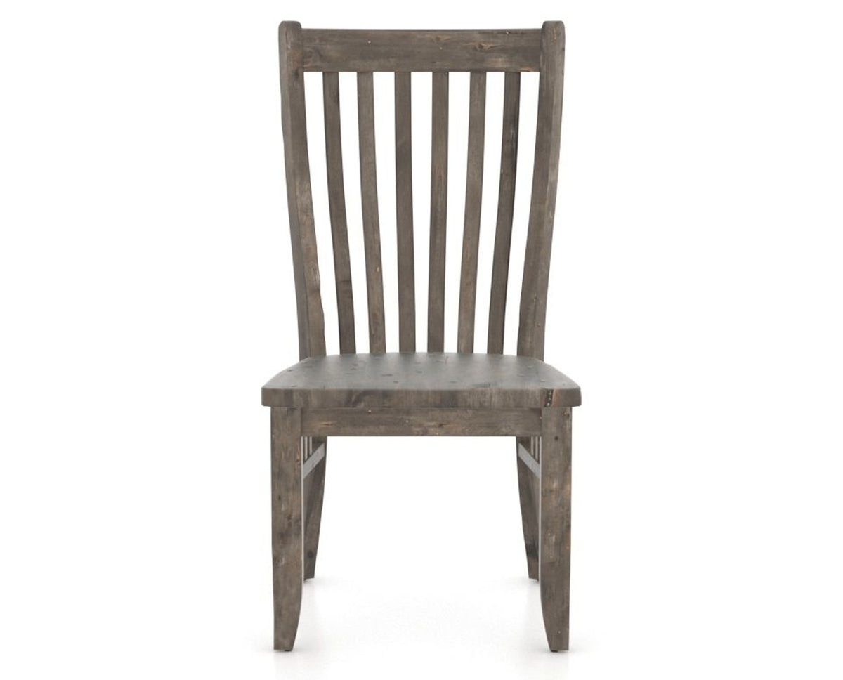 Canadel Champlain Dining Chair 0119 in Wood Seat and 08 Shadow, front view