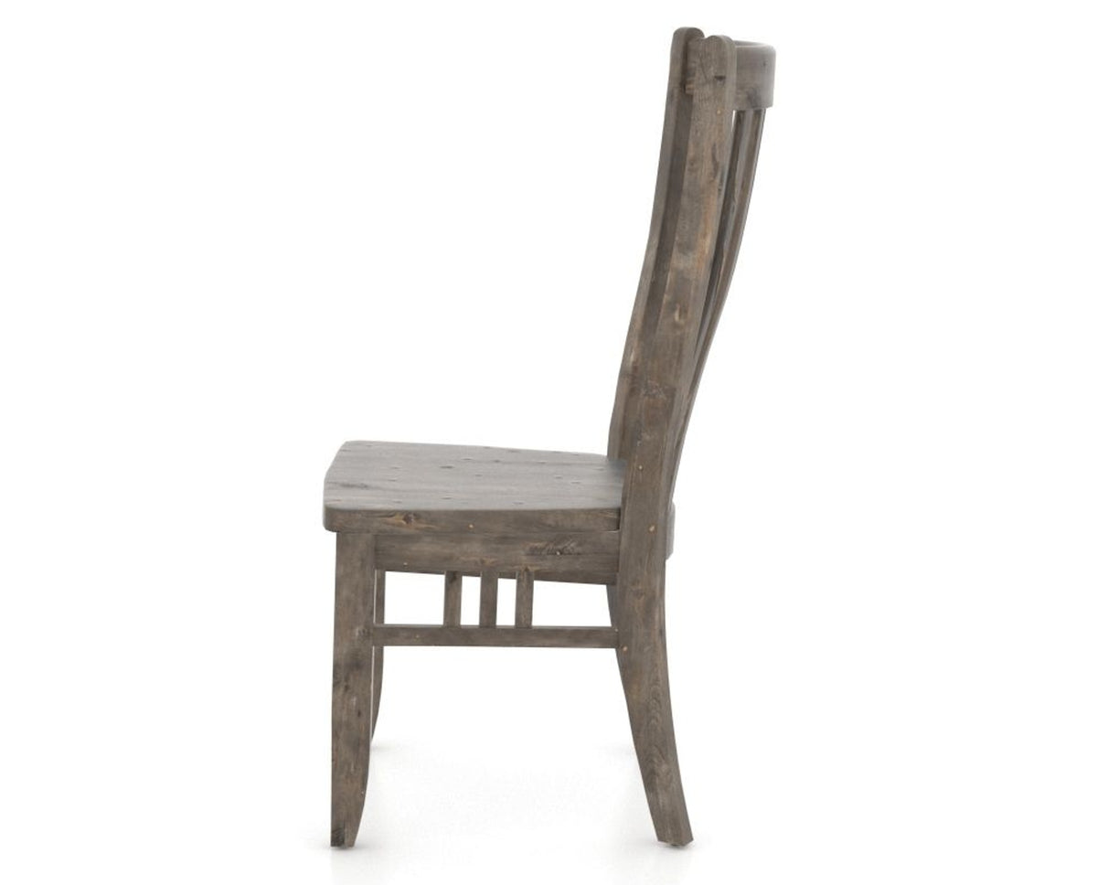 Canadel Champlain Dining Chair 0119 in Wood Seat and 08 Shadow, side view
