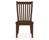 Canadel Dining Chair 0119 in Wood Seat and 19 Cognac Washed, front view