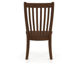Canadel Dining Chair 0119 in Wood Seat and 19 Cognac Washed, back view