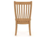 Canadel Dining Chair 0119 in Wood Seat and 20 Caramel Washed, back view