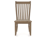 Canadel Champlain Dining Chair 0119 in Wood Seat and 25 Pecan Washed, front view