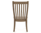 Canadel Champlain Dining Chair 0119 in Wood Seat and 25 Pecan Washed, back view