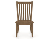 Canadel Dining Chair 0119 in Wood Seat and 25 Pecan Washed, front view