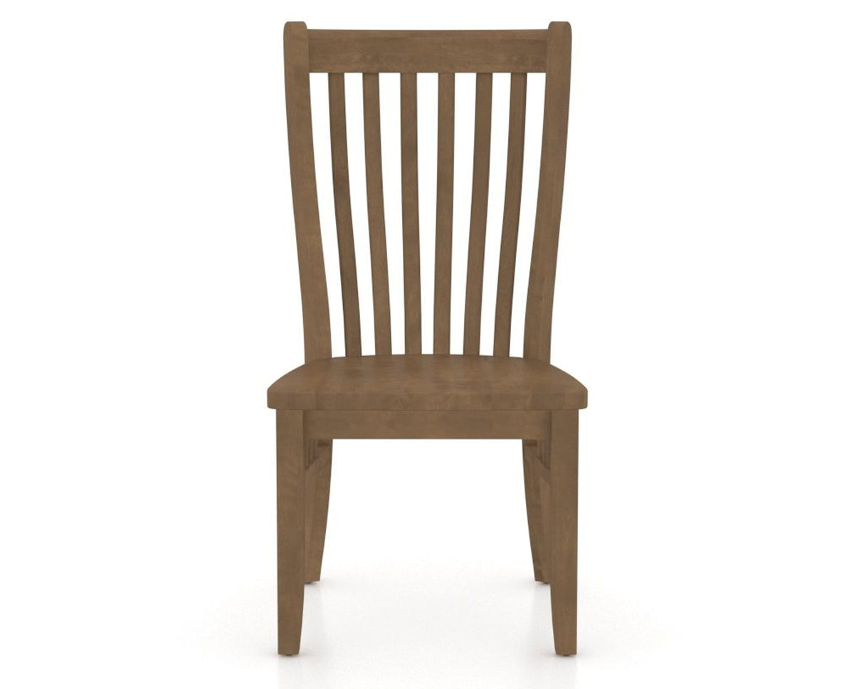 Canadel Dining Chair 0119 in Wood Seat and 25 Pecan Washed, front view
