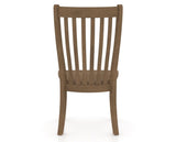 Canadel Dining Chair 0119 in Wood Seat and 25 Pecan Washed, back view