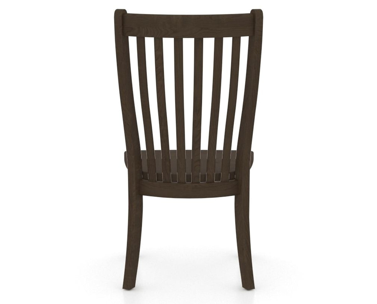 Canadel Dining Chair 0119 in Wood Seat and 29 Hazelnut Washed, back view