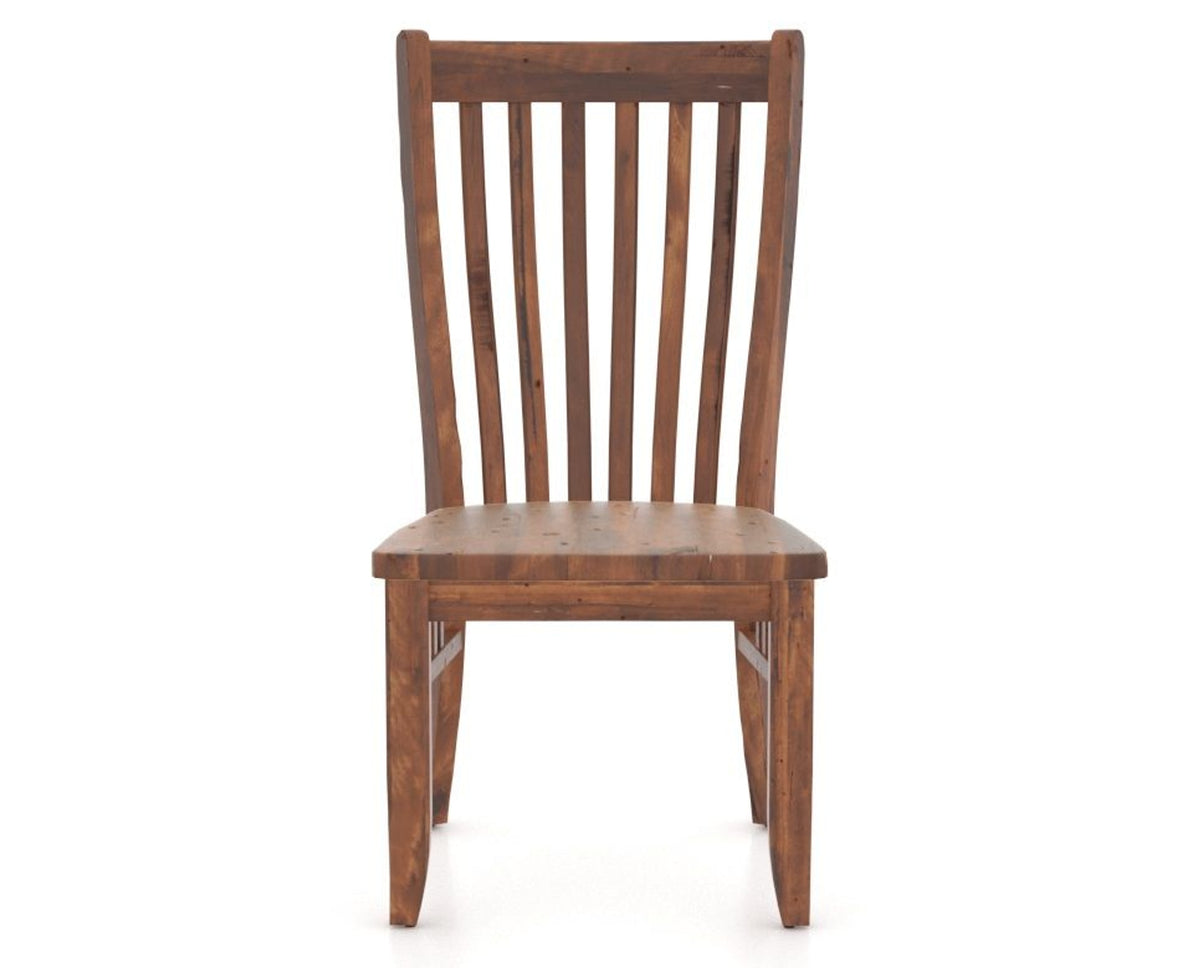 Canadel Champlain Dining Chair 0119 in Wood Seat and 33 Spice Washed, front view