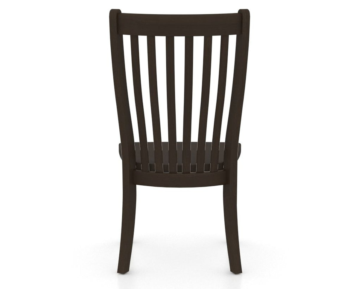 Canadel Dining Chair 0119 in Wood Seat and 59 Davy's Grey, back view