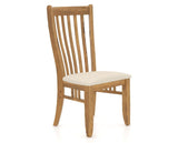 Canadel Champlain Dining Chair 0119 in 6K Sunbrella® and 01 Honey Washed, three-quarter view