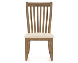 Canadel Champlain Dining Chair 0119 in 6K Sunbrella® and 03 Oak Washed, front view
