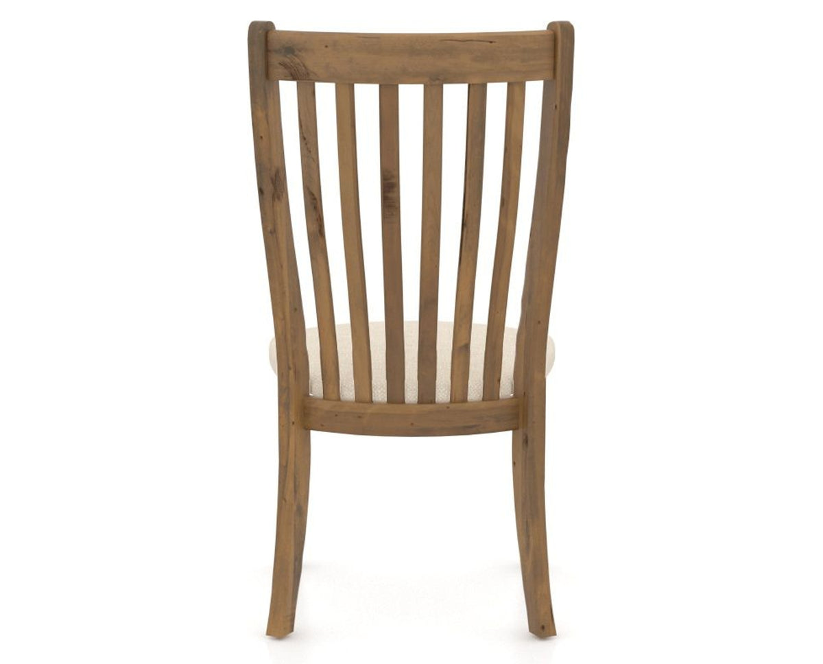 Canadel Champlain Dining Chair 0119 in 6K Sunbrella® and 03 Oak Washed, back view