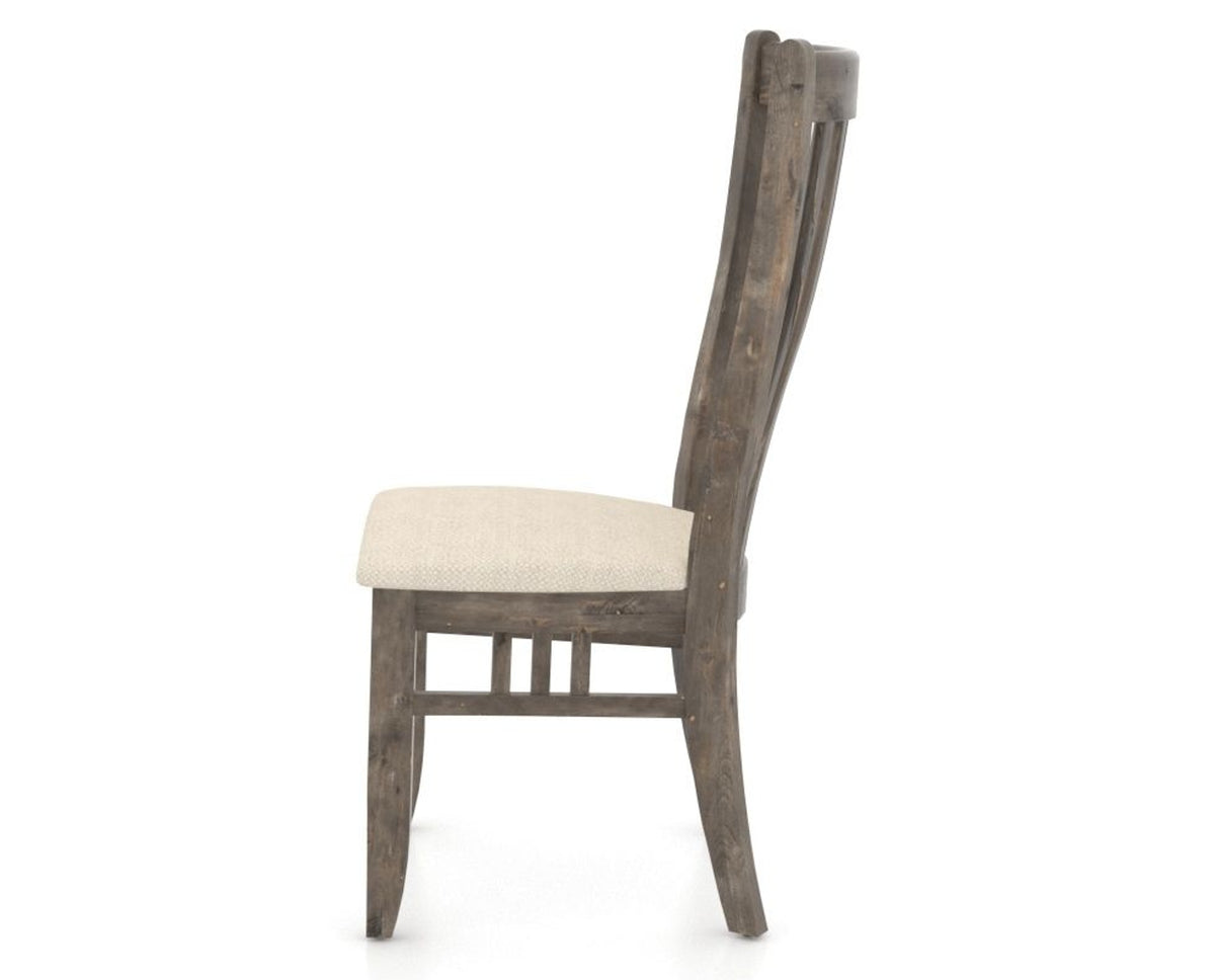 Canadel Champlain Dining Chair 0119 in 6K Sunbrella® and 08 Shadow, side view