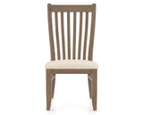 Canadel Champlain Dining Chair 0119 in 6K Sunbrella® and 25 Pecan Washed, front view