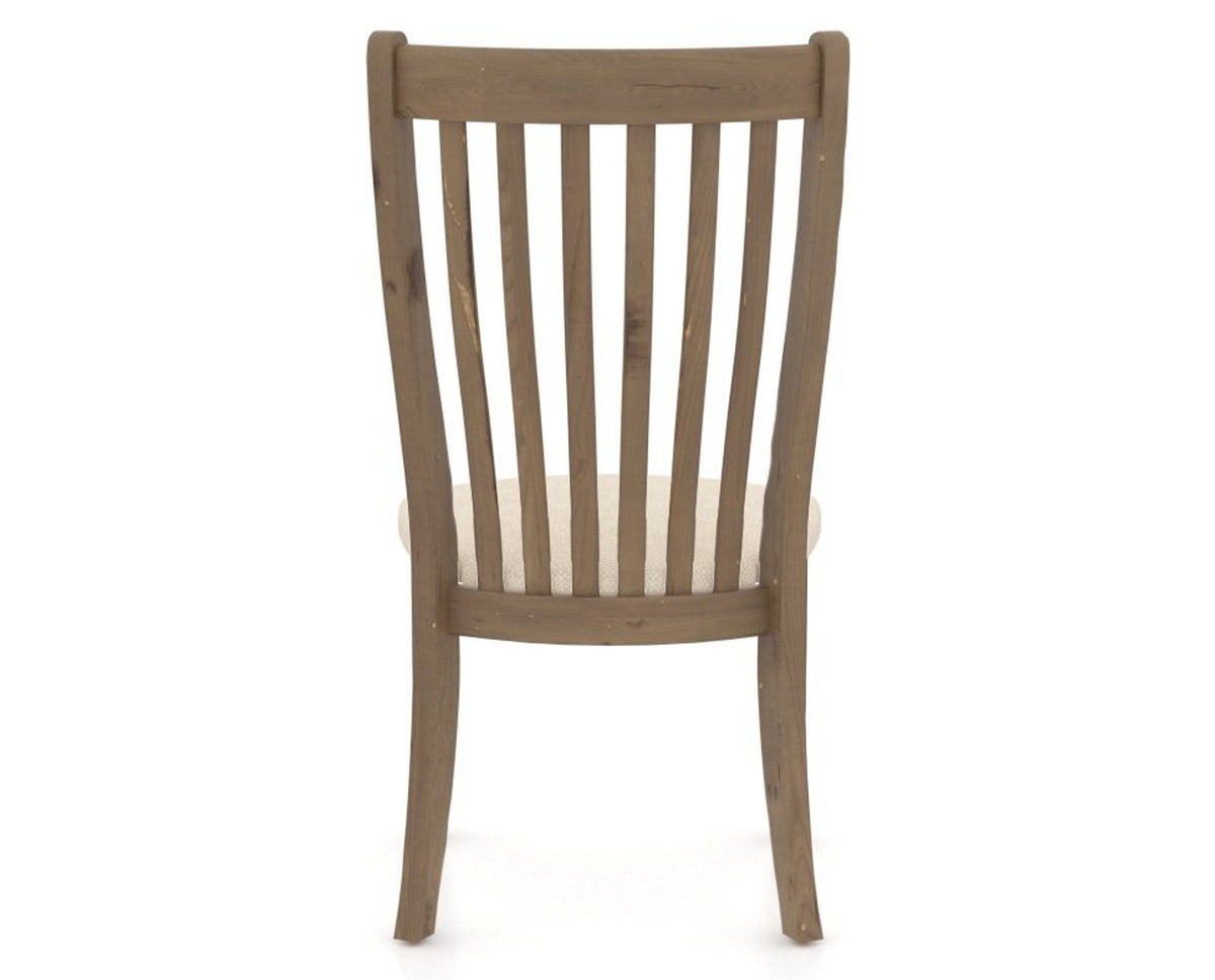 Canadel Champlain Dining Chair 0119 in 6K Sunbrella® and 25 Pecan Washed, back view