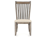 Canadel Champlain Dining Chair 0119 in 6K Sunbrella® and 72 Heritage Nature, front view