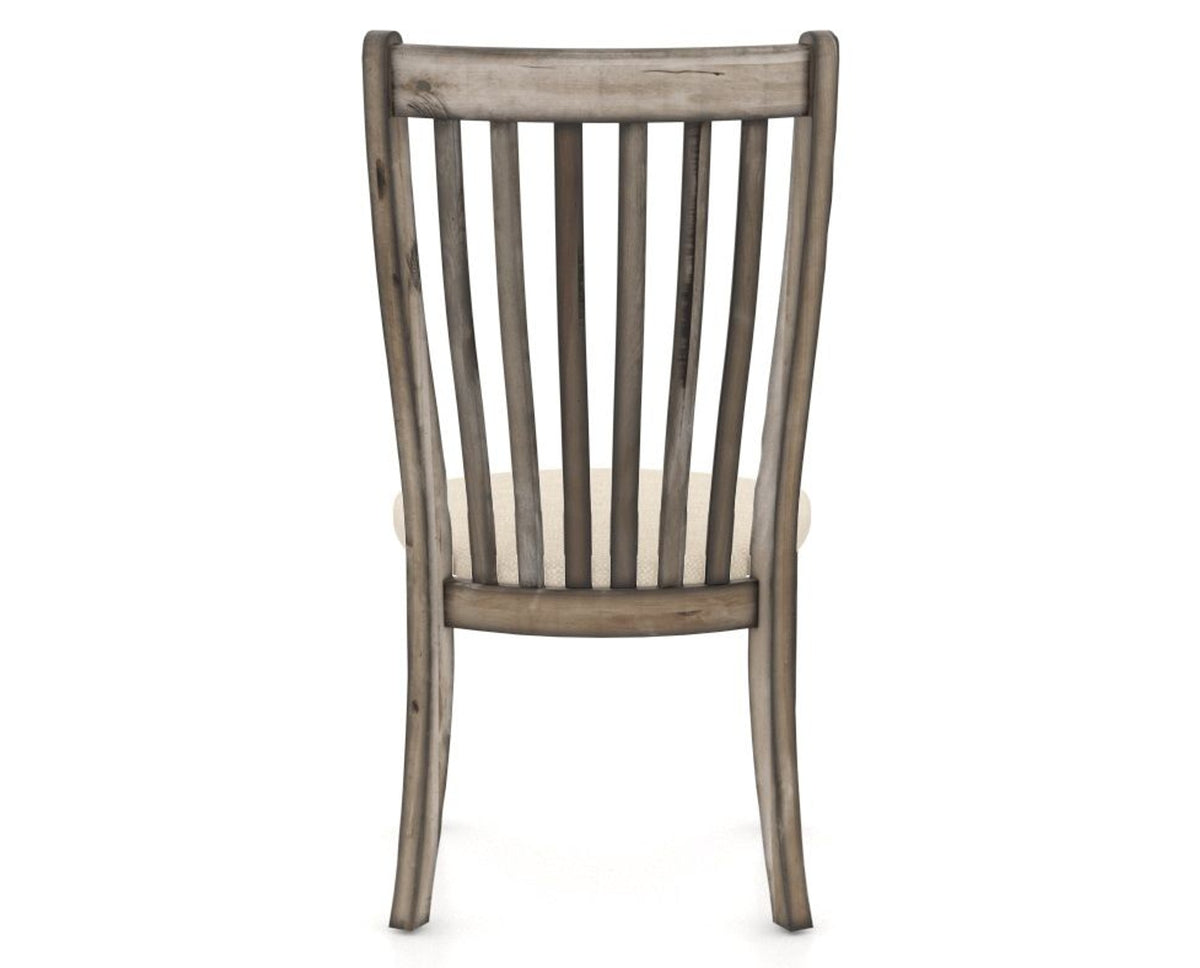 Canadel Champlain Dining Chair 0119 in 6K Sunbrella® and 72 Heritage Nature, back view