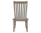 Canadel Champlain Dining Chair 0119 in Wood Seat and 72 Heritage Nature, front view