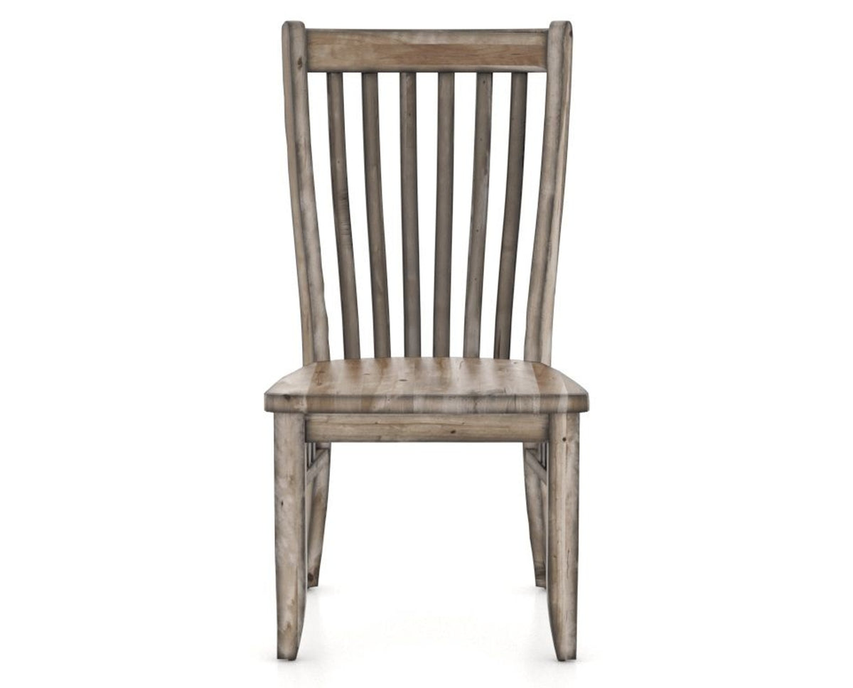 Canadel Champlain Dining Chair 0119 in Wood Seat and 72 Heritage Nature, front view
