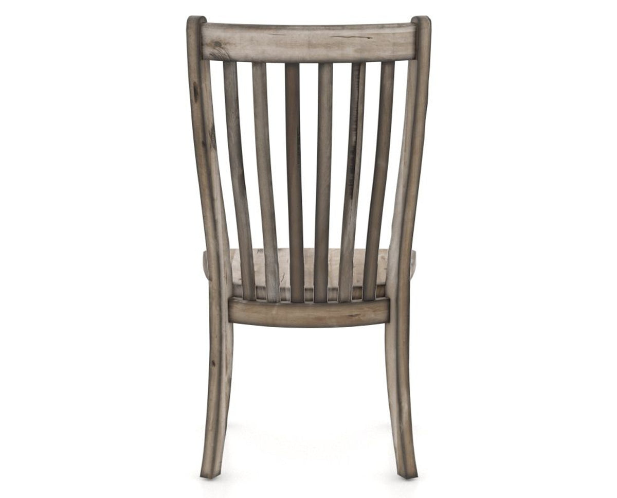 Canadel Champlain Dining Chair 0119 in Wood Seat and 72 Heritage Nature, back view