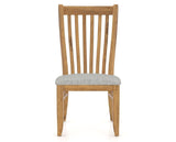 Canadel Champlain Dining Chair 0119 in 7C Fabric and 01 Honey Washed, front view