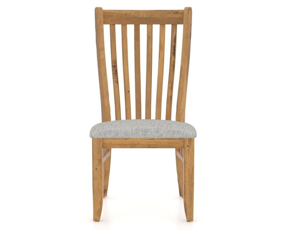 Canadel Champlain Dining Chair 0119 in 7C Fabric and 01 Honey Washed, front view