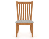 Canadel Dining Chair 0119 in 7C Fabric and 01 Honey Washed, front view
